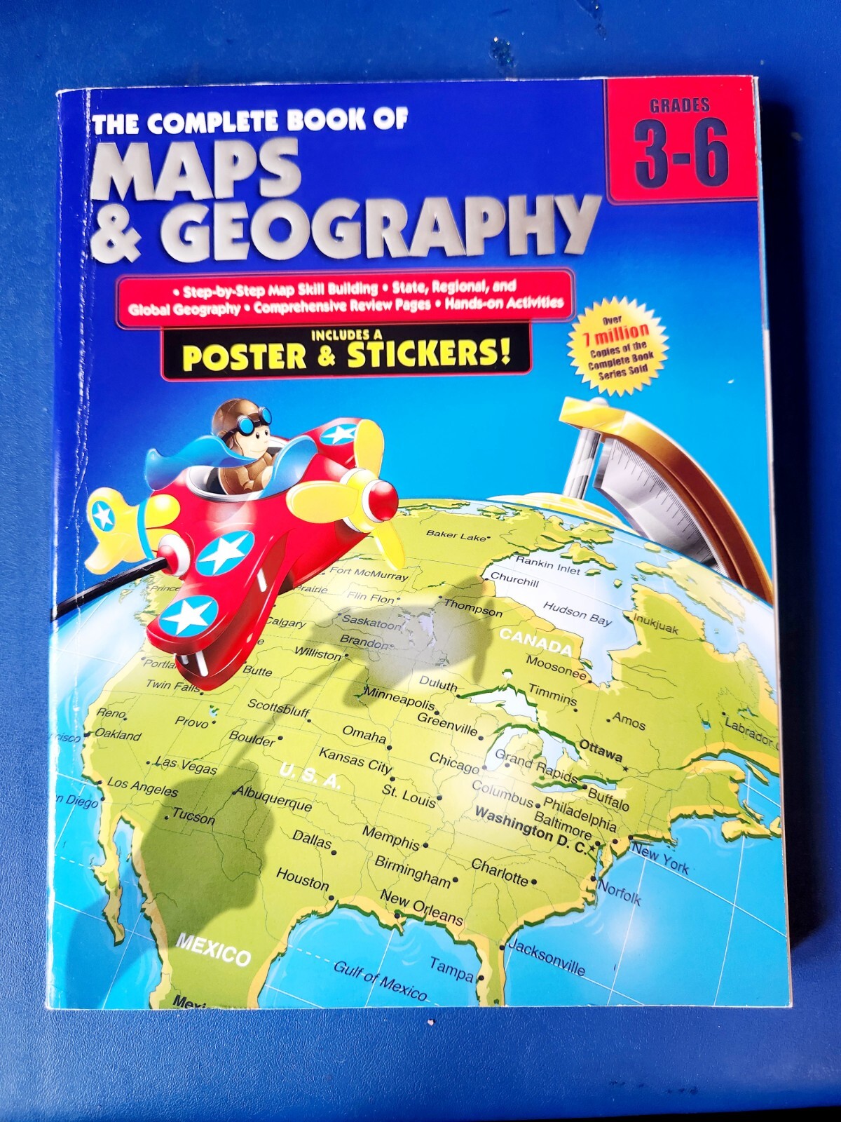 The Complete Book of Maps & Geography Poster and Stickers Grades 3 - 6 ...