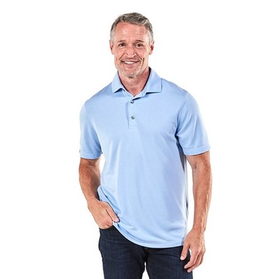 Storm Creek Men's Large Short Sleeve Renewer Bamboo Peri Blue Polo Shirt
