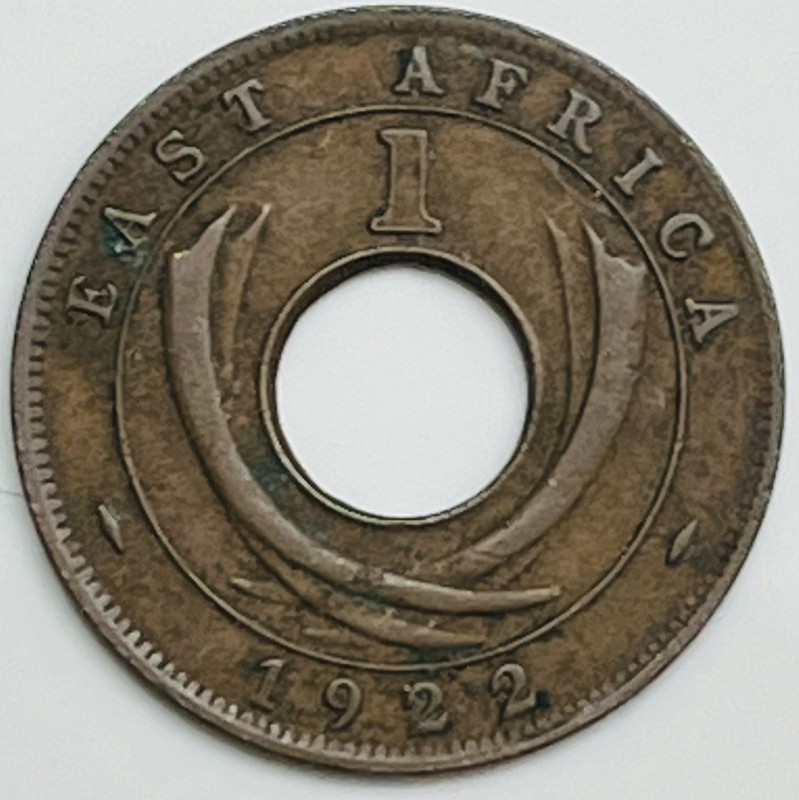 1922H East Africa Cent KM# 22 Circulated Condition
