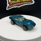 Vintage Hot Wheels Redline Custom Corvette Aqua Light Interior US - Very Good