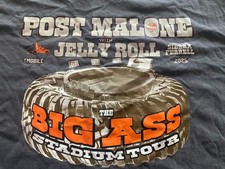 Post Malone and Jelly Roll Tour Music Big Ass Stadium Tour 2025 3XL XXXL T-Shirt