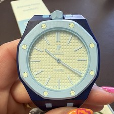Swatch Audemars Piguet x Royal Oak Royal Pop Blue Quartz Watch 42mm Box