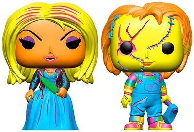 Funko POP! Movies Bride of Chucky - Chucky with Axe & Tiffany with Knife [Blackl