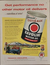 1955 Vintage Texaco Havoline Motor Oil Vintage Ad Get Performance