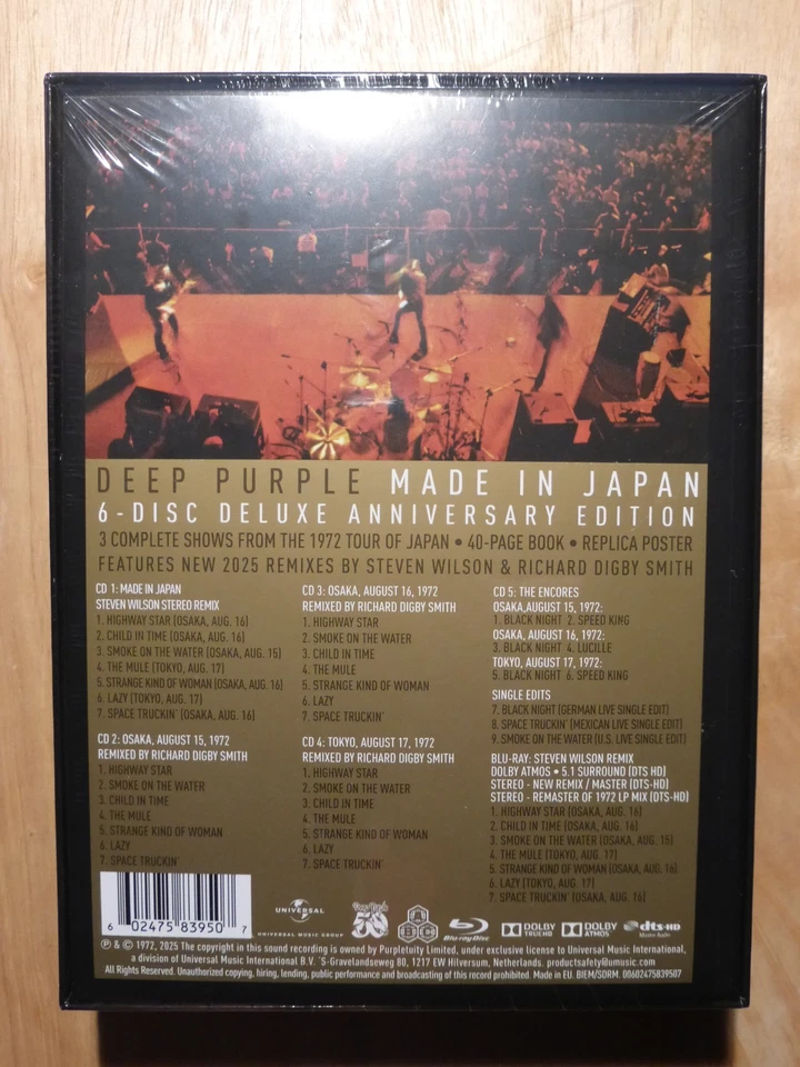 Deep Purple -Made in Japan-5 CD/+BluRay lim. Deluxe Edition 2025 Steven Wilson - Bild 2 von 4