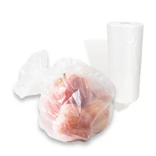 Plastic Produce Bags on Roll Clear Vegetable Food Storage Packing Shipping
