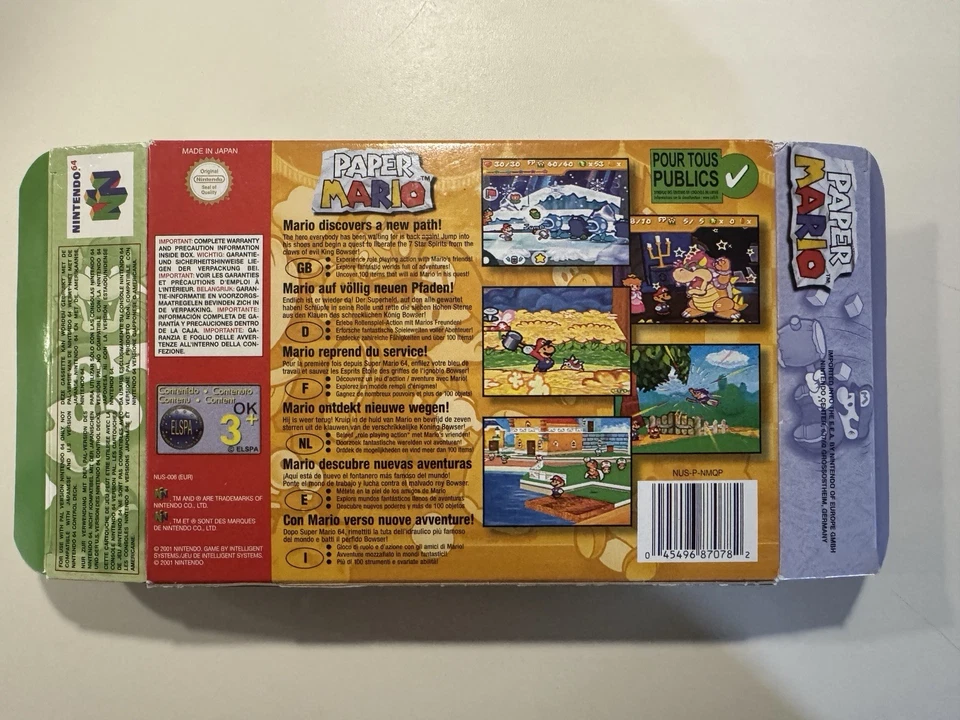 Paper Mario N64 CiB Top Zustand Nintendo - Bild 3 von 4