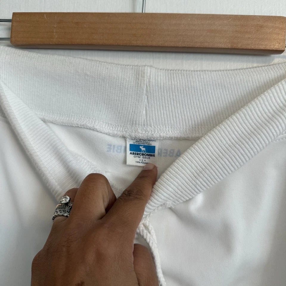 Minifalda micro vintage Y2K Abercrombie & Fitch edición gimnasio blanco y azul Foto 4 de 4