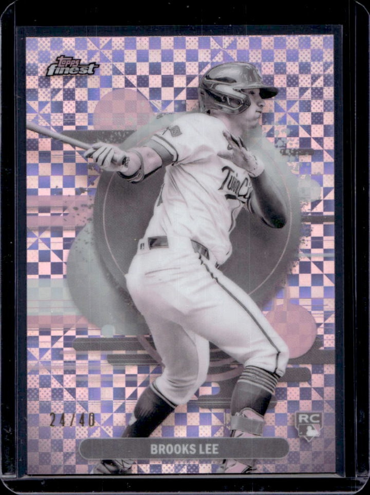 2025 Finest Brooks Lee Uncommon RC Pearl X-Fractor #24/40 Twins