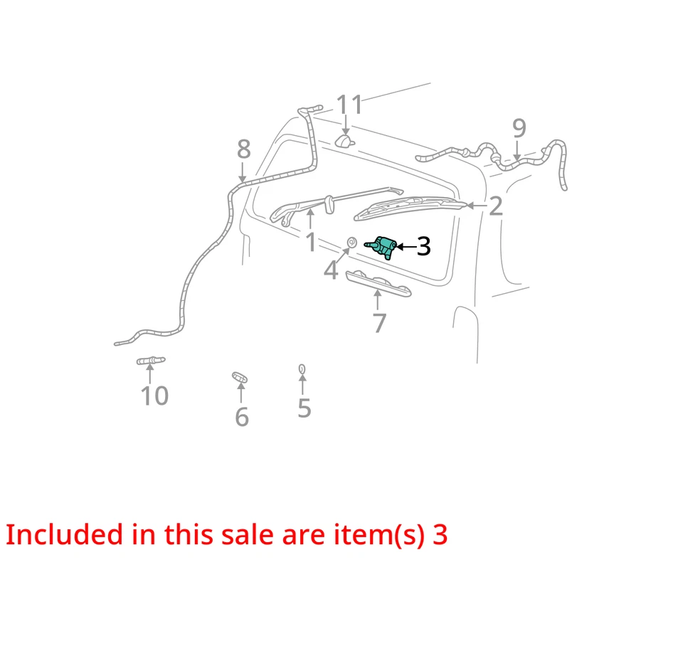 Ford Explorer 2004 motor limpiaparabrisas trasero fabricante de equipos originales 98 k millas - LKQ410034336 Foto 4 de 4