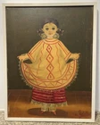 Agapito LABIOS Signed Oil Painting, Traditional Mexican Folklore Girl