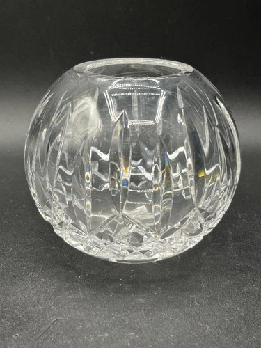 Waterford Lismore Crystal Rose Bowl Round Vase 3.5”