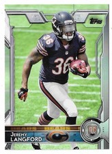 2015 Topps Football Jeremy Langford Rookie Card #471 Chicago Bears RC. rookie card picture