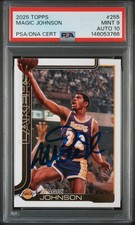 2025 TOPPS #255 MAGIC JOHNSON PSA 9 DNA AUTO 10