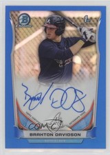 2014 Bowman Draft Chrome Pick Blue Refractor 3/150 Braxton Davidson Auto 4l3