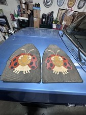 Pair Of Vintage Lady Bug Front Floor Mats For Volkswagen Vw Bug Beetle Rat Rod Pair Of Vintage Lady Bug Front Floor Mats For Volkswagen Vw Bug Beetle Rat Rod