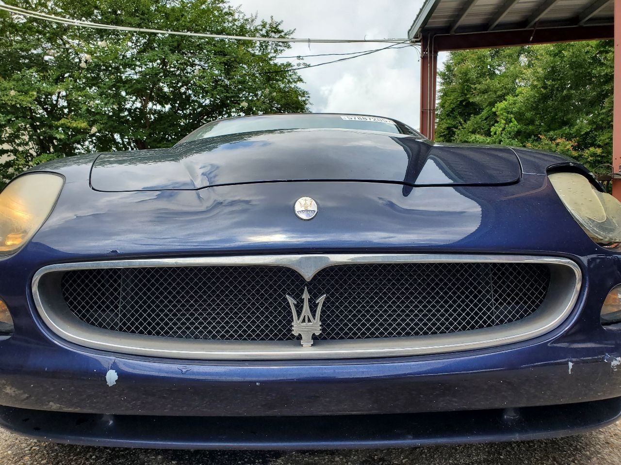 2003 Maserati Spyder Cambiocorsa OEM Blue Nettuno Left Side View Door Fading