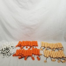 Lot Of 70 Mixed Orange Peach And White Perm Rods Curlers Plastic Elastic