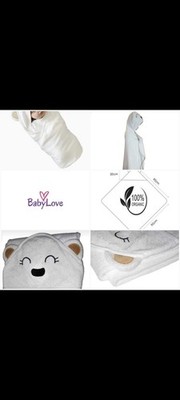Ultra Soft- Premium Organic Bamboo-Hooded Baby Towels 3ftx3ft