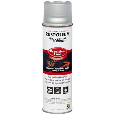 Rust-Oleum 1601838V Precision Line Marking Paint, Inverted, Clear, 20 Oz