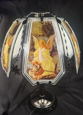 RARE OK LIGHTING 3 WAY TOUCH PANEL LAMP ANGEL w/ CHILDREN