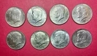 Lot Of Eight (8) 1965-1969 40% Silver Kennedy Half Dollars Various Dates