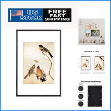 Stylish Black 8x12 Picture Frame with HD Glass - Ideal Gift for Loved Ones