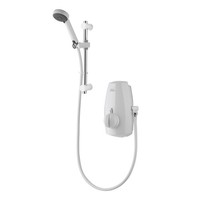 Aqualisa Aquastream Thermostatic Power Shower - White/Chrome, Pumped Gravity