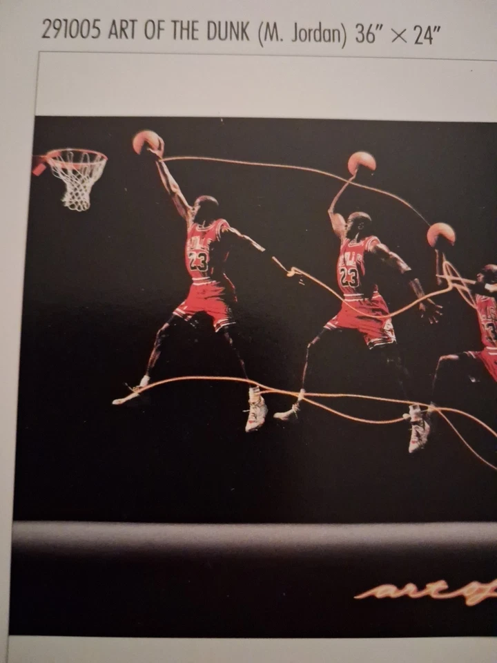 Tarjeta póster vintage Nike "Art of the Dunk" Michael Jordan Foto 4 de 4