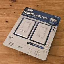 Feit Electric Dimmer Switch 2 Pack Single or 3-Way 689406 LED Compatible BS3