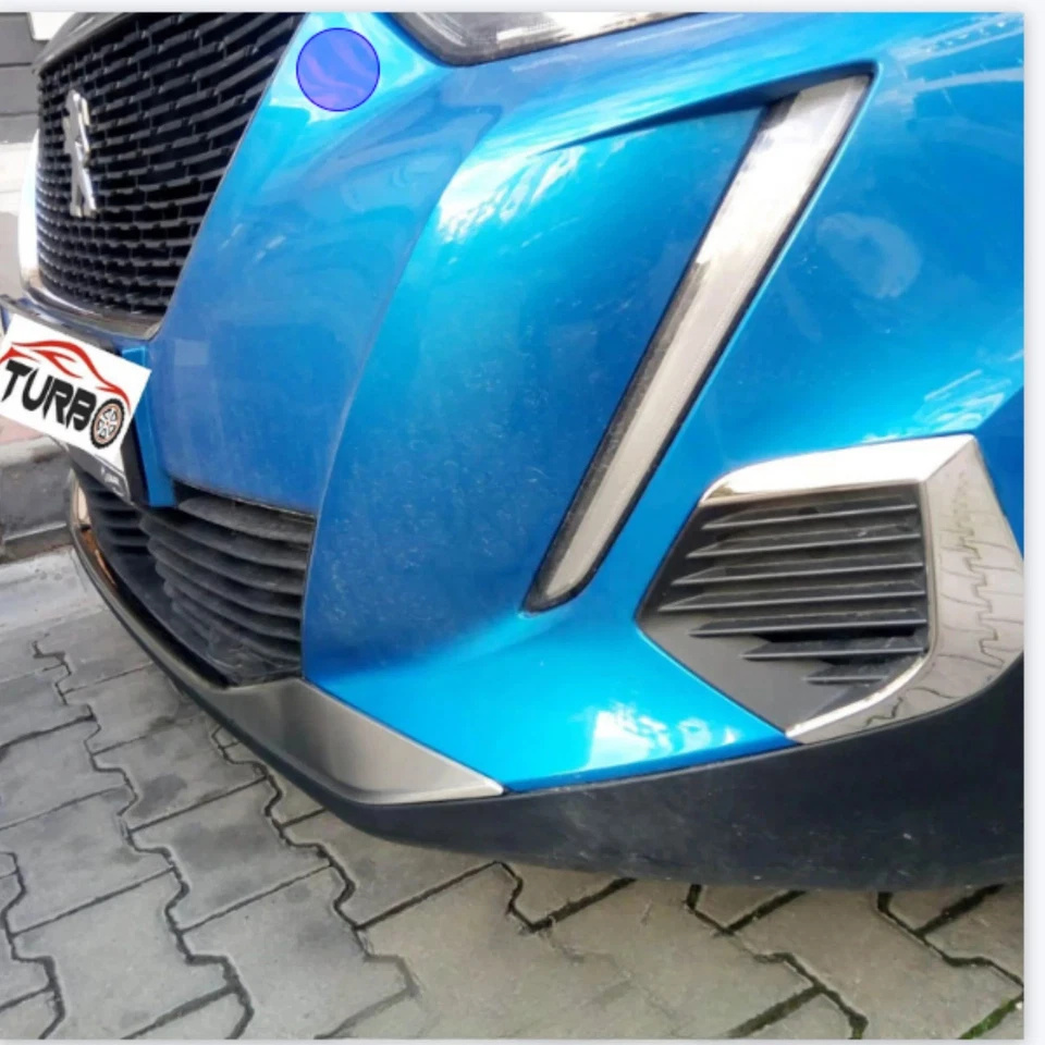 Fog Light Trim fits Peugeot 2008 2019-2023 2 Pcs Chrome - Изображение 2 из 4