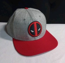 Deadpool Hat Snapback Cap Red Gray Black Official Marvel Grey