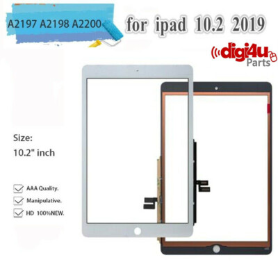 Für iPad 7. Gen 10,2'' A2197 A2198 A2200 Touchscreen Glas Digitizer Weiß OEM 