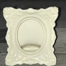 . Miniature Picture Standing Frame White/Ivory Color Victorian Handmade W17