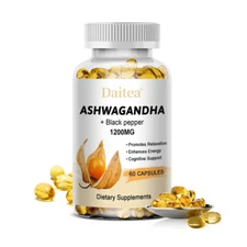 Ashwagandha Extract Maximum Strength (1200mg) Stress Anxiety Immunity 120 Caps