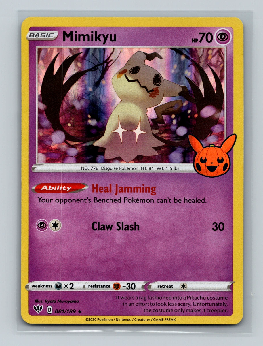 Mimikyu Pokemon Card Holo 2020 Trick Or Trade Halloween Special