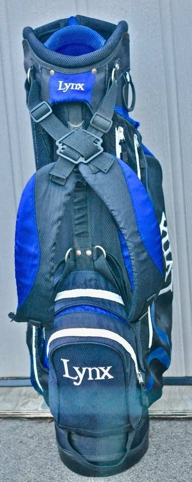 VINTAGE "LYNX" GOLF BAG 6 WAY BLUE &*2 SPECIAL BONUSES*: USC CLUB COVER/20 BALLS - Image 3 of 4