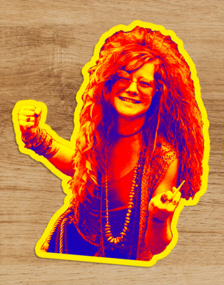 Janis Joplin Psychedelic Premium Quality Sticker Decal 3 inches | eBay