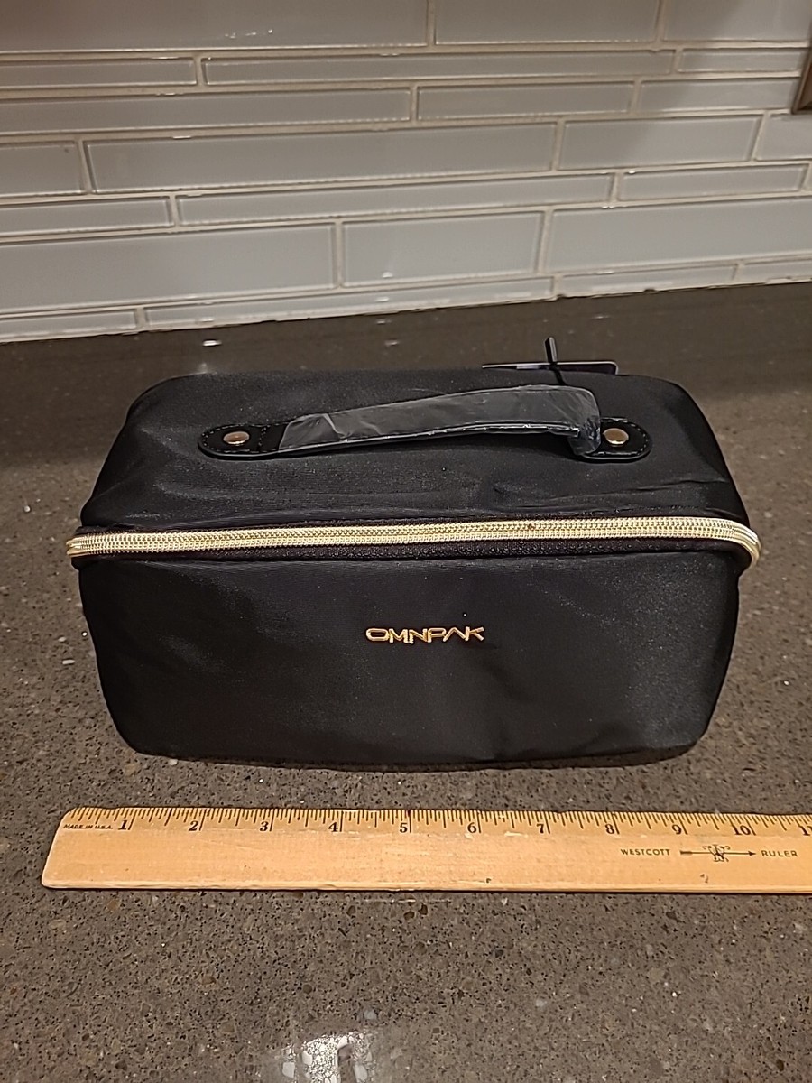 Omnpak Makeup Bag, Open Flat Cosmetic Bag, Small Zipper Pouch for Women, 