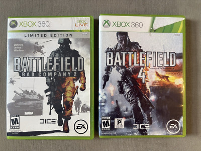 XBOX 360 Battlefield Bad Company # 2 Limited Edition & #4 (2 Discs) Bundle WORK!