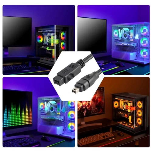Flexible 1394 9Pin to 4Pin Video Cable Efficient Connection of Auditory