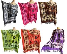 Mandala ELEPHANT PRINT KAFTAN tunic top beach wear one size fits large plus size