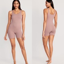 Old Navy Women  s Seamless Rib-Knit Bodysuit 6  ins Pink Salt Size XS S M XL