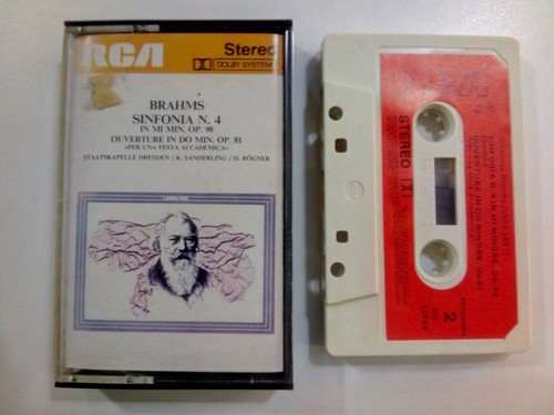 BRAHMS SINFONIA N. 4 IN MI MIN. OP. 98 OUVERTURE IN DO MIN MUSICASSETTA MC7 MC - Foto 2 di 5