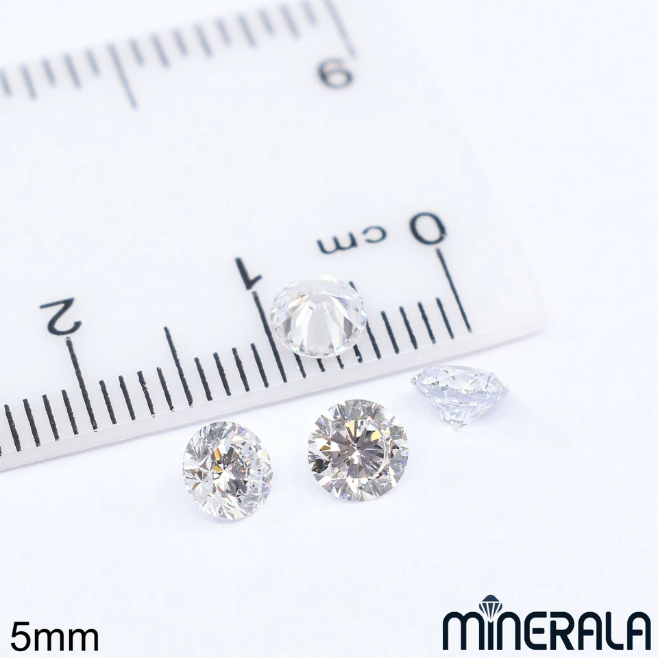CVD LAB GROWN DIAMONDS GEMSTONE FACETED ROUND D-F CLARITY VS 4mm - 6.5mm WP02775 - Image 3 of 3