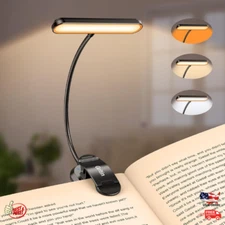 Rechargeable Book Light for Reading in Bed with 19 LED Memory Function Neck Clip