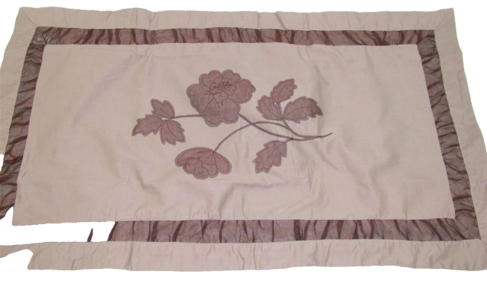 Faldas de cama floral marrón