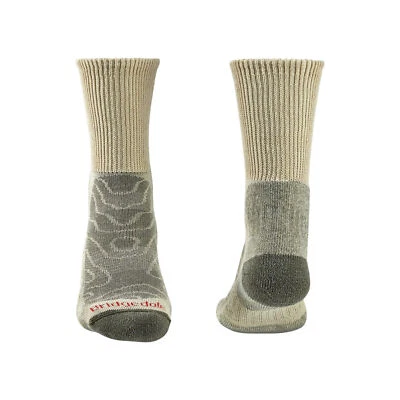 Bridgedale Men's Lightweight Merino Comfort Walking Hiking Boot Socks Natural