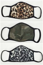 3D SHAPE PRINTED FASHION REVERSIBLE FACE MASK USA SELLER