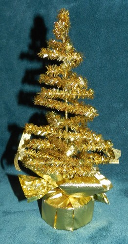 SÜSSER KLEINER GOLDLAMETTA WEIHNACHTSBAUM!  - Bild 1 von 3